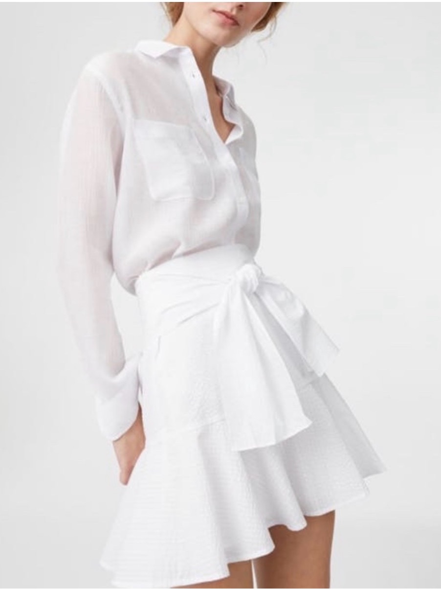 Nwt Club Monaco Ractor White Cotton Skirt Size 8